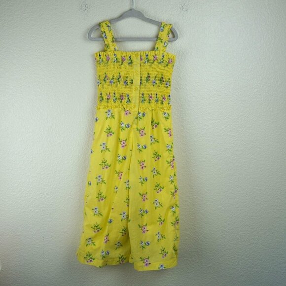 Janie and Jack Yellow Wide Leg Floral Romper Size 2T - Picture 3 of 5